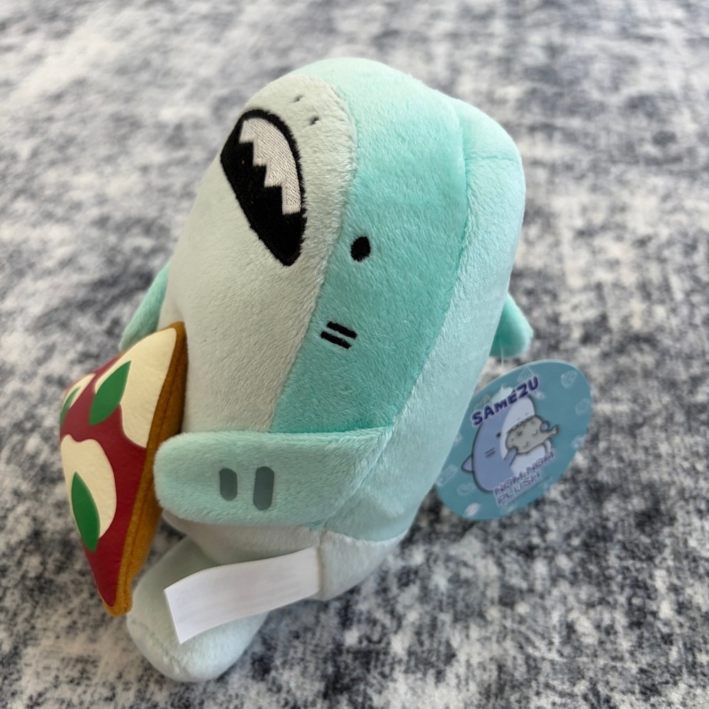 Samezu Tiger & Pizza Tiger Shark Plush‎ 7" Blue Kawaii Stuffed Animal Toy NWT